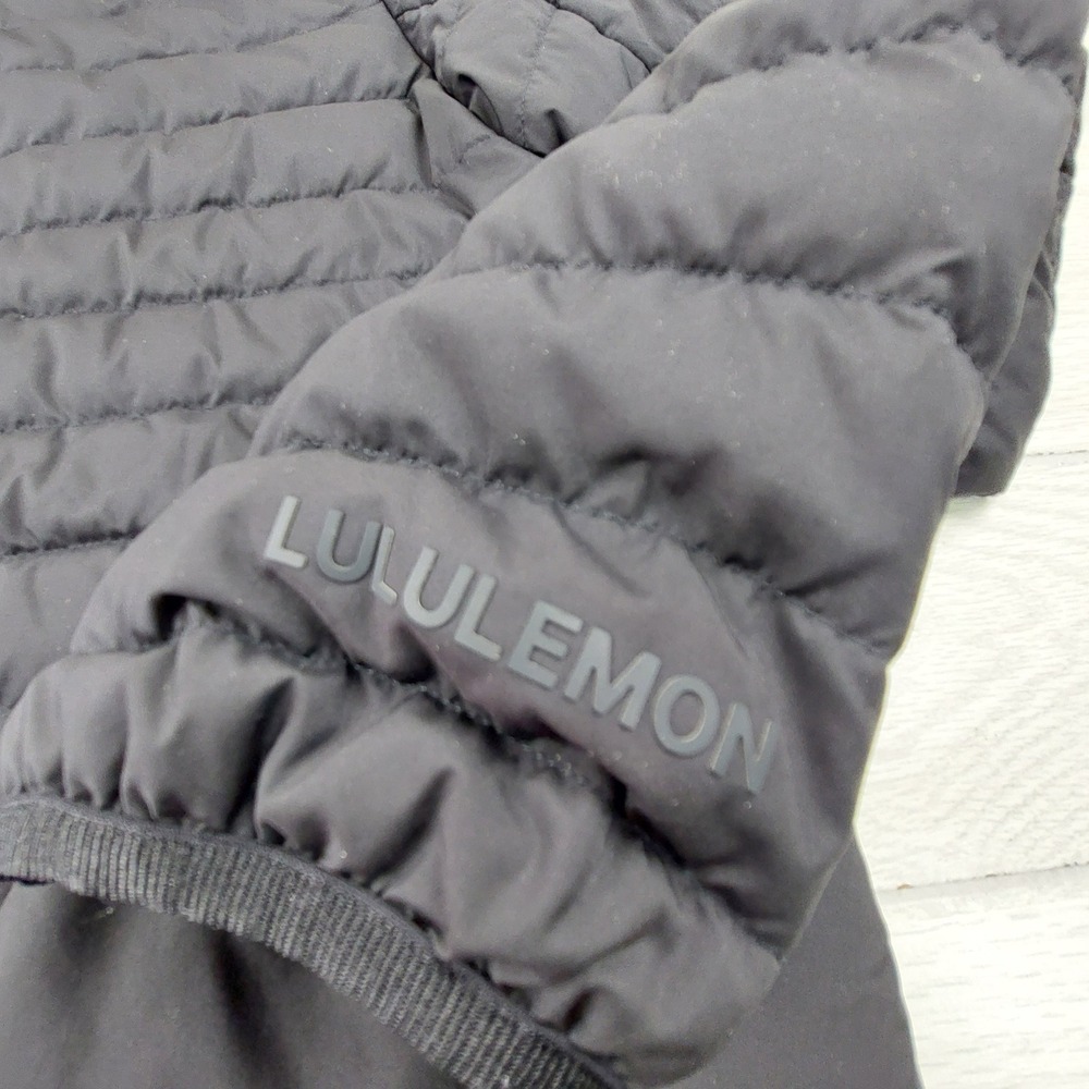 Lululemon Lightweight Relaxed-Fit Down Jacket Womens 8 Black Puffer 700 Goose - Picture 6 of 8